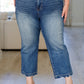 Judy Blue High Rise Vintage Wide Leg Crop Jeans