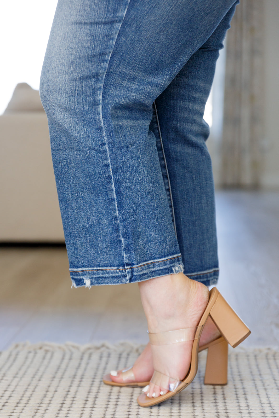 Judy Blue High Rise Vintage Wide Leg Crop Jeans