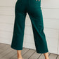 Judy Blue High Rise Tummy Control Wide Leg Crop Jeans in Teal