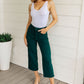Judy Blue High Rise Tummy Control Wide Leg Crop Jeans in Teal