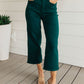 Judy Blue High Rise Tummy Control Wide Leg Crop Jeans in Teal