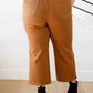 Judy Blue High Rise Tummy Control Wide Leg Crop Jeans in Camel