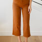Judy Blue High Rise Tummy Control Wide Leg Crop Jeans in Camel