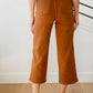 Judy Blue High Rise Tummy Control Wide Leg Crop Jeans in Camel