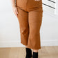 Judy Blue High Rise Tummy Control Wide Leg Crop Jeans in Camel