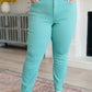 Judy Blue High Rise Garment Dyed Slim Jeans in Aquamarine