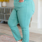Judy Blue High Rise Garment Dyed Slim Jeans in Aquamarine