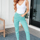 Judy Blue High Rise Garment Dyed Slim Jeans in Aquamarine