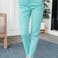 Judy Blue High Rise Garment Dyed Slim Jeans in Aquamarine