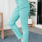 Judy Blue High Rise Garment Dyed Slim Jeans in Aquamarine