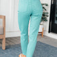 Judy Blue High Rise Garment Dyed Slim Jeans in Aquamarine