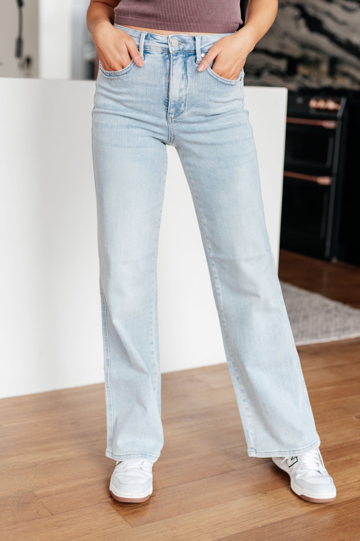 Judy Blue Tummy Control Vintage Wash Straight Jeans