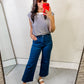 RFM Tummy Control Cropped Wide Leg Jeans - Island Green