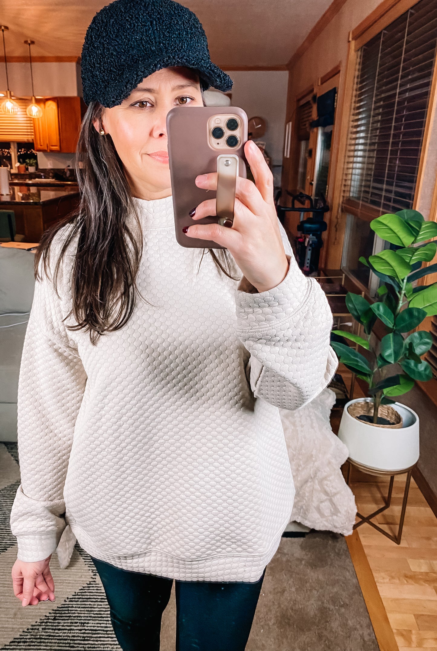 Don't Change Anything Mock Neck Pullover