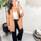 Cotton Bleu Classic Oversized Jacket Blazer in Black and Camel