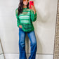 Long Sleeve Knit Cover Up -Green
