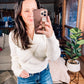Requisite Request Surplice Crop Sweater