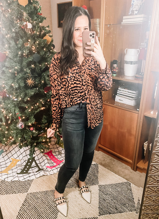 So Fierce Animal Print Blouse