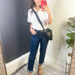 BAYEAS Raw Hem Straight Jeans