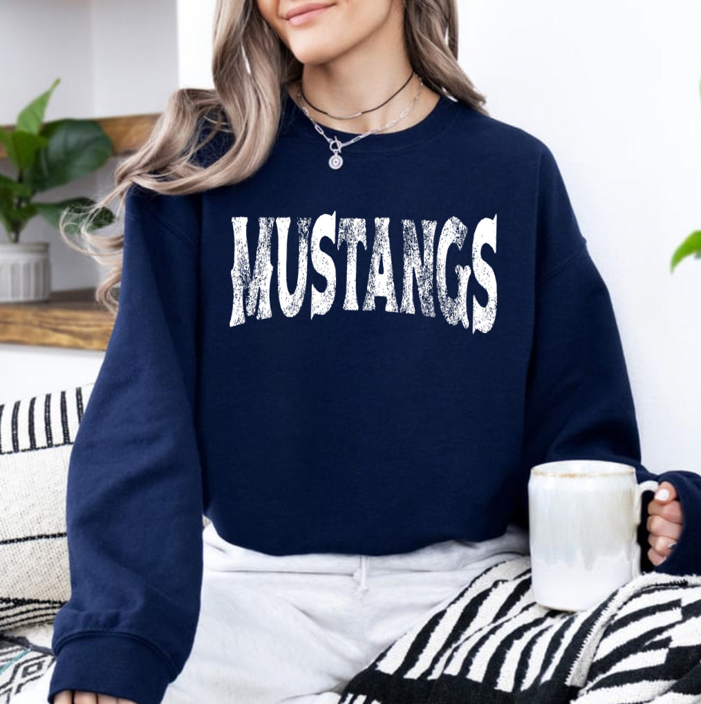 Grunge School Spirit Mascot Sweatshirt