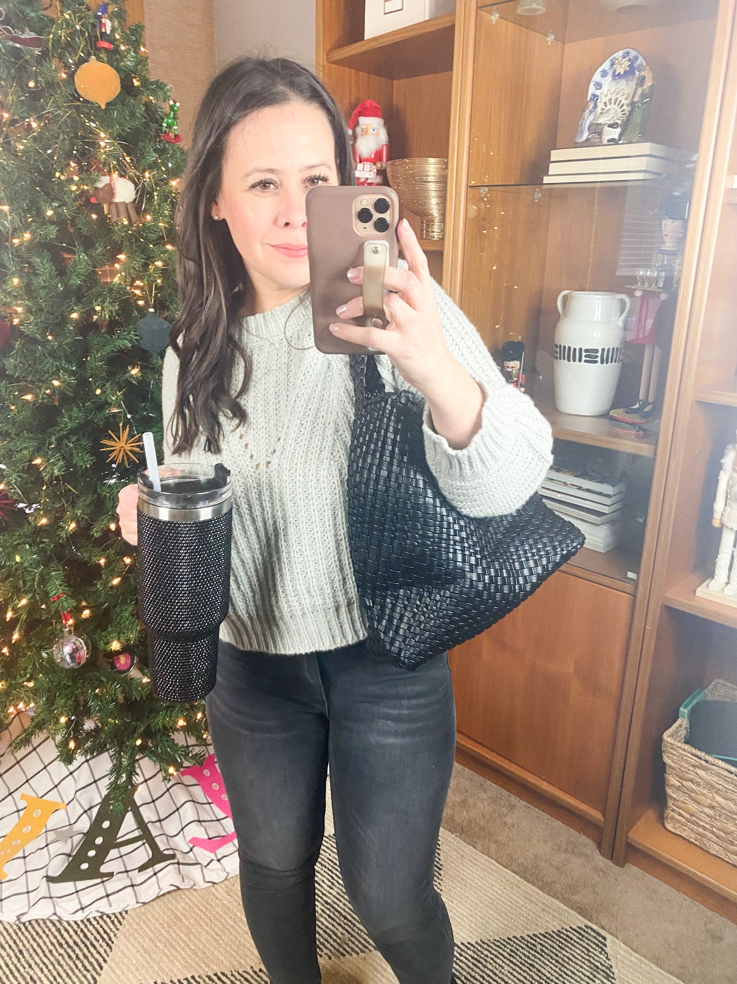 Glam Girl 40 oz Rhinestone Tumbler in Black