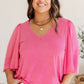 Cali Blouse in Magenta