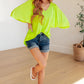 Cali Blouse in Neon Green