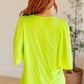 Cali Blouse in Neon Green