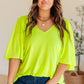 Cali Blouse in Neon Green