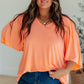 Cali Blouse in Neon Orange