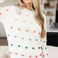 Candy Buttons Pom Detail Sweater