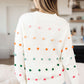 Candy Buttons Pom Detail Sweater