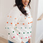 Candy Buttons Pom Detail Sweater