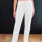 Judy Blue Cuffed Denim Jogger in Ecru White