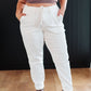 Judy Blue Cuffed Denim Jogger in Ecru White