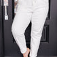 Judy Blue Cuffed Denim Jogger in Ecru White