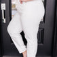Judy Blue Cuffed Denim Jogger in Ecru White