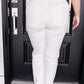 Judy Blue Cuffed Denim Jogger in Ecru White