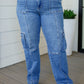 Judy Blue High Rise Wide Leg Cargo Jeans