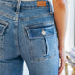Judy Blue High Rise Wide Leg Cargo Jeans