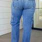 Judy Blue High Rise Wide Leg Cargo Jeans