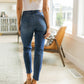 Judy Blue High Rise Button Fly Distressed Boyfriend Jeans