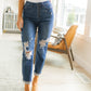 Judy Blue High Rise Button Fly Distressed Boyfriend Jeans