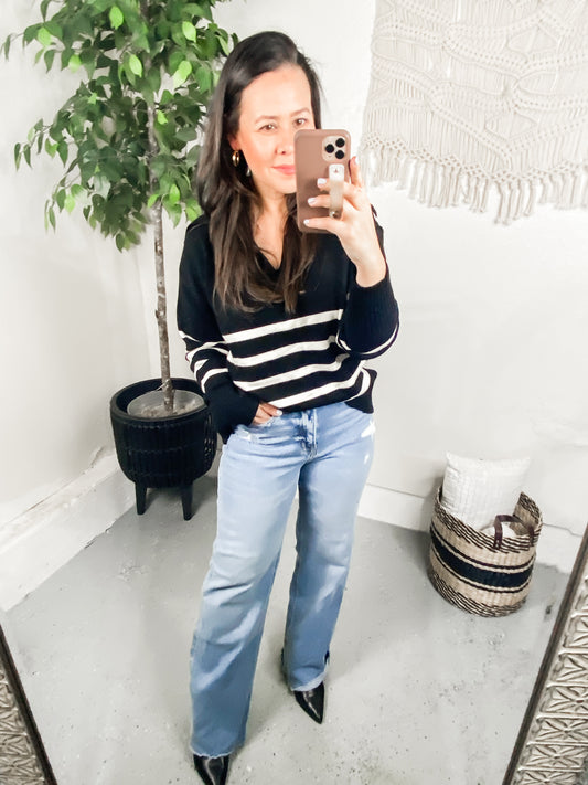 From Here On Out Striped Sweater