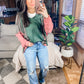 Message Me Back Color Block Hoodie