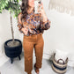 Along For the Ride Paisley Print Button Down Blouse