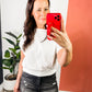 Clearly Classic Short Sleeve Top in White