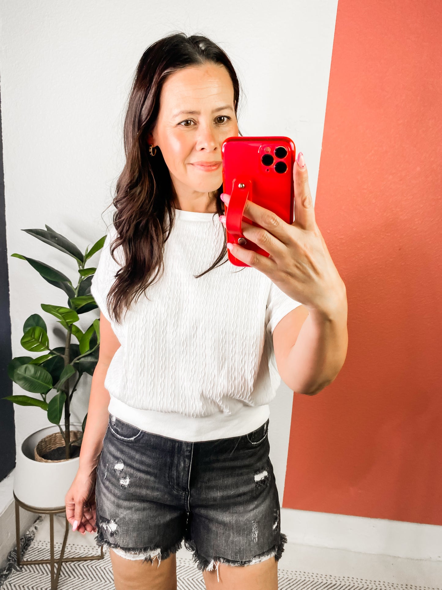 Clearly Classic Short Sleeve Top in White