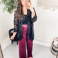 High Society Velvet Wide Leg Trousers