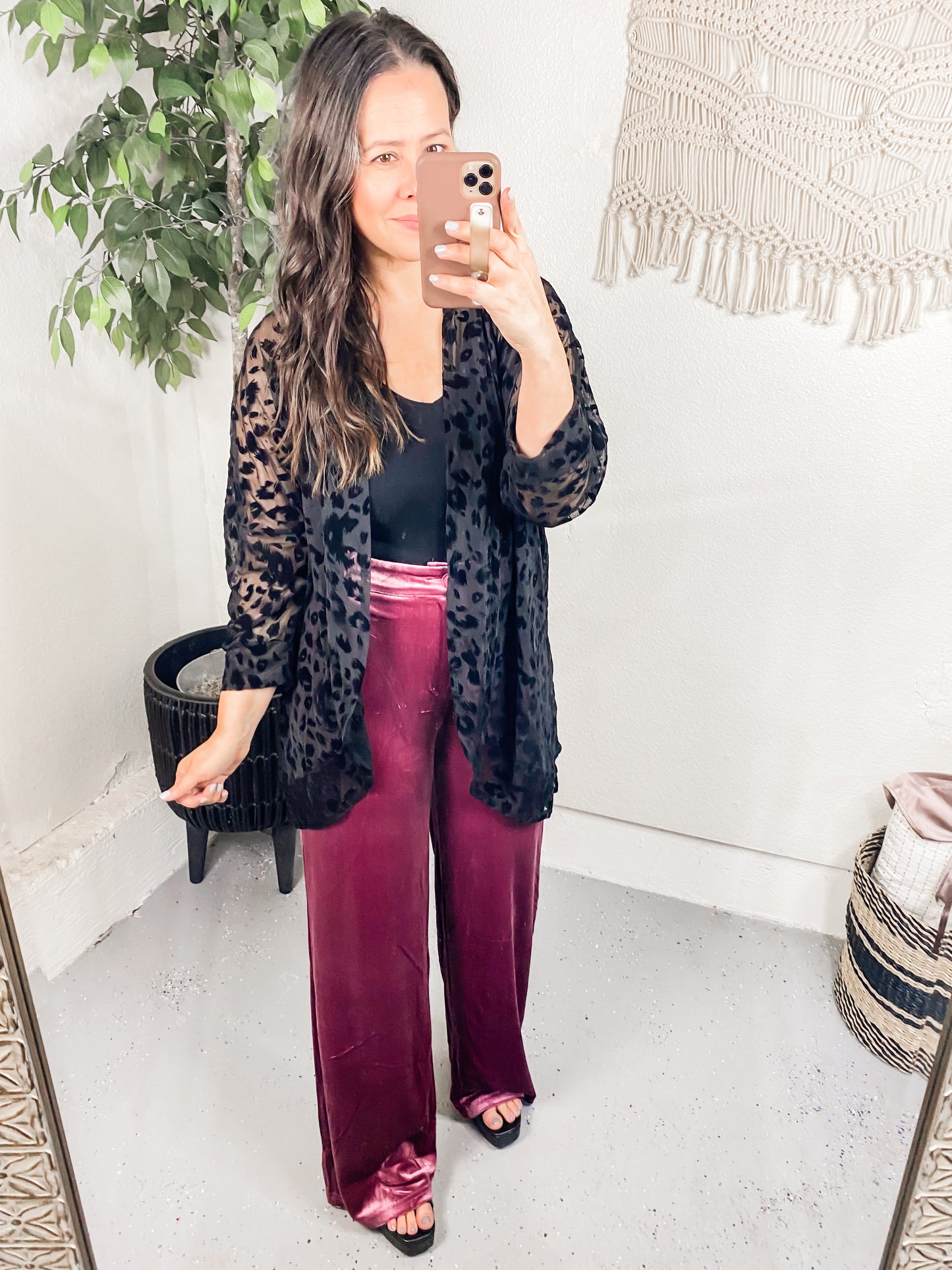 High Society Velvet Wide Leg Trousers